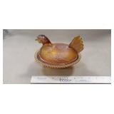 (1) Vintage Hen On Nest Covered Dish
