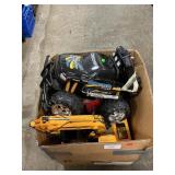 Box Lot With Remote Control Truck, Backhoe & Race