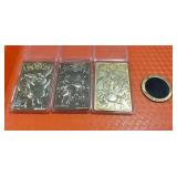 (3) Gold Plated Pokï¿½mon Cards & (1) Pokï¿½mon Coin