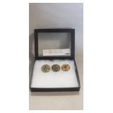 Civil War Era (Three 1850-60 "Flower" Buttons /