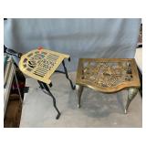 Fireplace Trivet, Brass Fireplace Footman