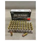 (50) Rounds Of Blazer 9mm Luger Ammo