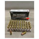 (50) Rounds Of Blazer 9mm Luger Ammo