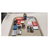 Tray Of Assorted Lighters & More