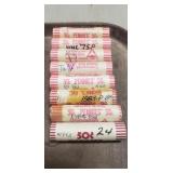 (8) Rolls (400) Assorted U.S. Pennies