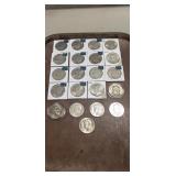 (21) U.S. Eisenhower One Dollar Coins