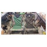 (2) Camouflage Low-Profile Hunting Folding Chairs