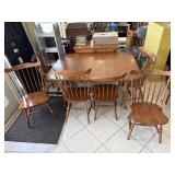 Hitchcock Table and 6 Chairs & 2 Extensions
