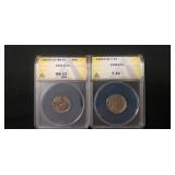 (2) Graded U.S. Coins (1953-D Penny & 1928-S
