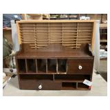 Wooden Cassette Storage Rack, Vintage Wall