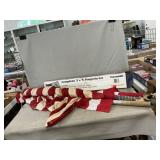 (2) Flags On Poles, Flagpole Kit (No Flag In Box)