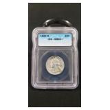 (1) Graded U.S. 1962-D Silver Quarter (90%