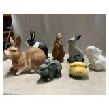 Resin, Porcelain, Pottery Rabbits
