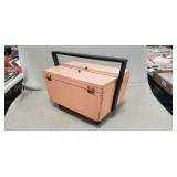 Vintage Wooden Sewing Box