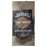 Box Lot Of (10) Assorted Motorcycle Garden Flags,