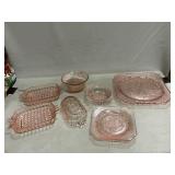 Assorted Anchor Hocking & Jeanette Pink