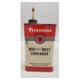 (1) Vintage "Firestone" Metal Container