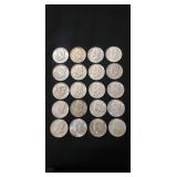 (20) U.S. Silver Kennedy Half Dollar Coins (40%