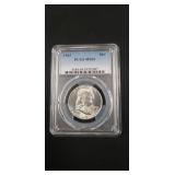 (1) Graded U.S. 1963 Silver Franklin Half Dollar