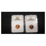 (2) Graded U.S. Coins (1952-D Penny & 1955-D