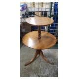 (1) Two-Tier Mahogany "Dumbwaiter" Pedestal Side