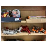 Shelf Lot Of Assorted Clamps