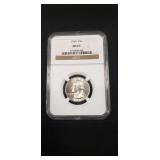(1) Graded U.S. 1954 Silver Quarter (90% Silver)