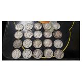 (20) U.S. Silver Mercury Dimes (90% Silver)