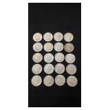 (20) U.S. Silver Kennedy Half Dollar Coins (40%