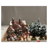 Dept. 56 Porcelain Building, Trees, People