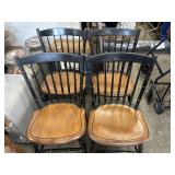 (4) L. Hitchcock Wooden Chairs
