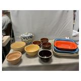 Enamel Basins, Vintage Biscuit Jar & Asst.