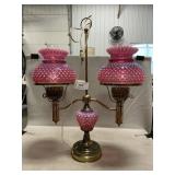 Vintage Fenton Double Arm Student Lamp