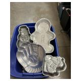 Storage Tote Full Of Cake & Candy Molds, Cake