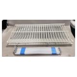 (6) White Vinyl Coated Wire Shelves (24"×12") w/