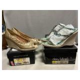 Never Worn Apostrophe Open Toe Wedge Espadrilles