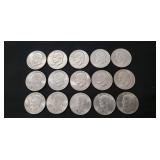 (15) U.S. Eisenhower One Dollar Coins