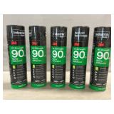 (5) Cans Of 3M Hi-Strength Spray Adhesive