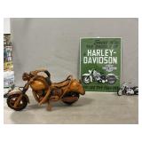 Artisan Wooden Motorcycle, Harley-Davidson