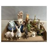 Rabbit Figures, Lidded Box (1 Lefton & An Angel