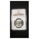 (1) Graded U.S. 1962-D Silver Franklin Half