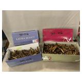 (2) Shoe Boxes With Empty .30-06 Brass Shells