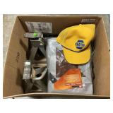 Box Lot WithJack Stands, Heavy Duty Tarp, Hat,