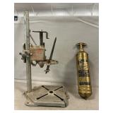 Vintage Craftsman Drill Press Stand, Brass Pyrene