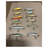 (12) Rapala Floating Fishing Lures