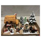 Dept. 56 Porcelain Green Grocer, Trees, People,