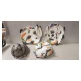 Tray Of Assorted Rabbit Figures Including (2)