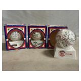 (3) Autographed (Reproduced) MLB Team Baseballs