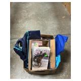 Box Lot With B & D Iron, Messenger Bag, Tapestry