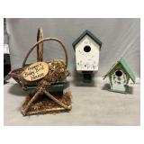 Bird House Decor, Basket